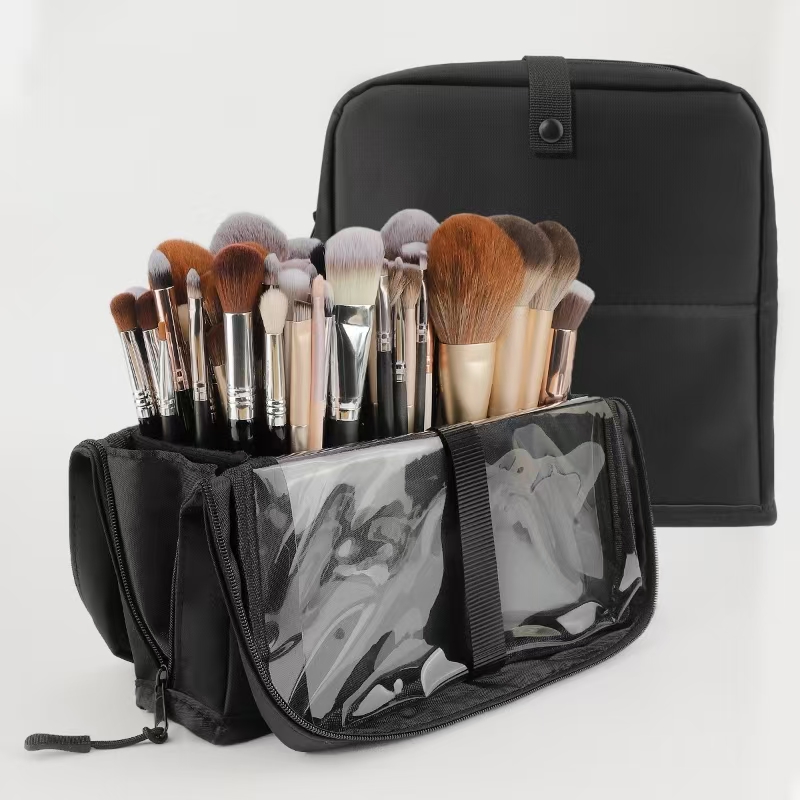 Beauty Makeup Organizer - Duża, czarna, składana kosmetyczka z 14-40