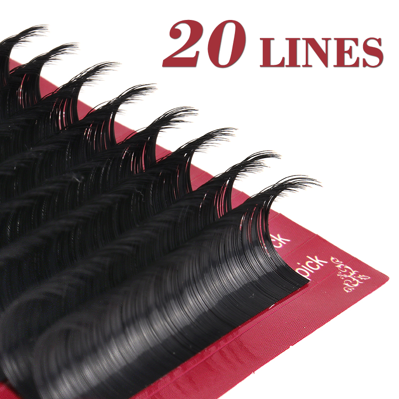 J Beauty Makeup - Dassen 20 rzędów klasyczne pojedyncze rzęsy
