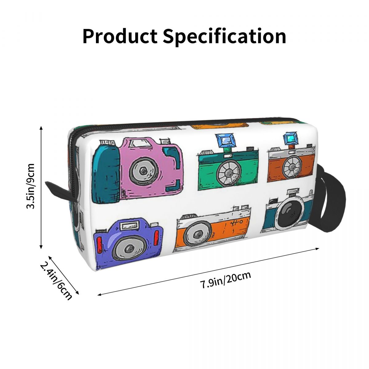 Beauty Makeup Camera - Retro Kosmetyczka na Aparat Fotograficzny Organizer