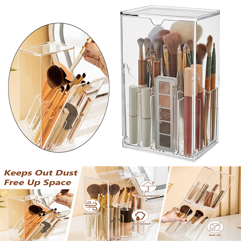 Beauty Makeup Organizer - Organizer na pędzle do makijażu przezroczysty