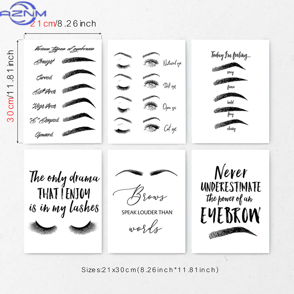 Zestaw 6 obrazów na płótnie z  – Makeup Is Beauty Quotes recenzja i cena