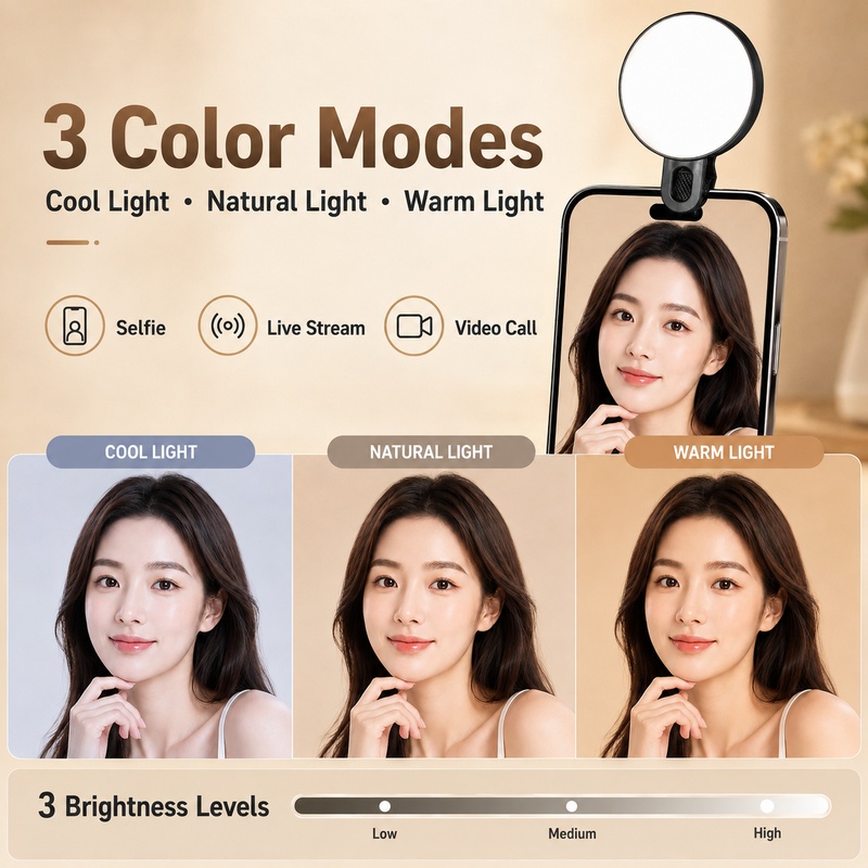 Przenośna lampa LED RGB do wyp – Beauty Makeup Camera recenzja i cena
