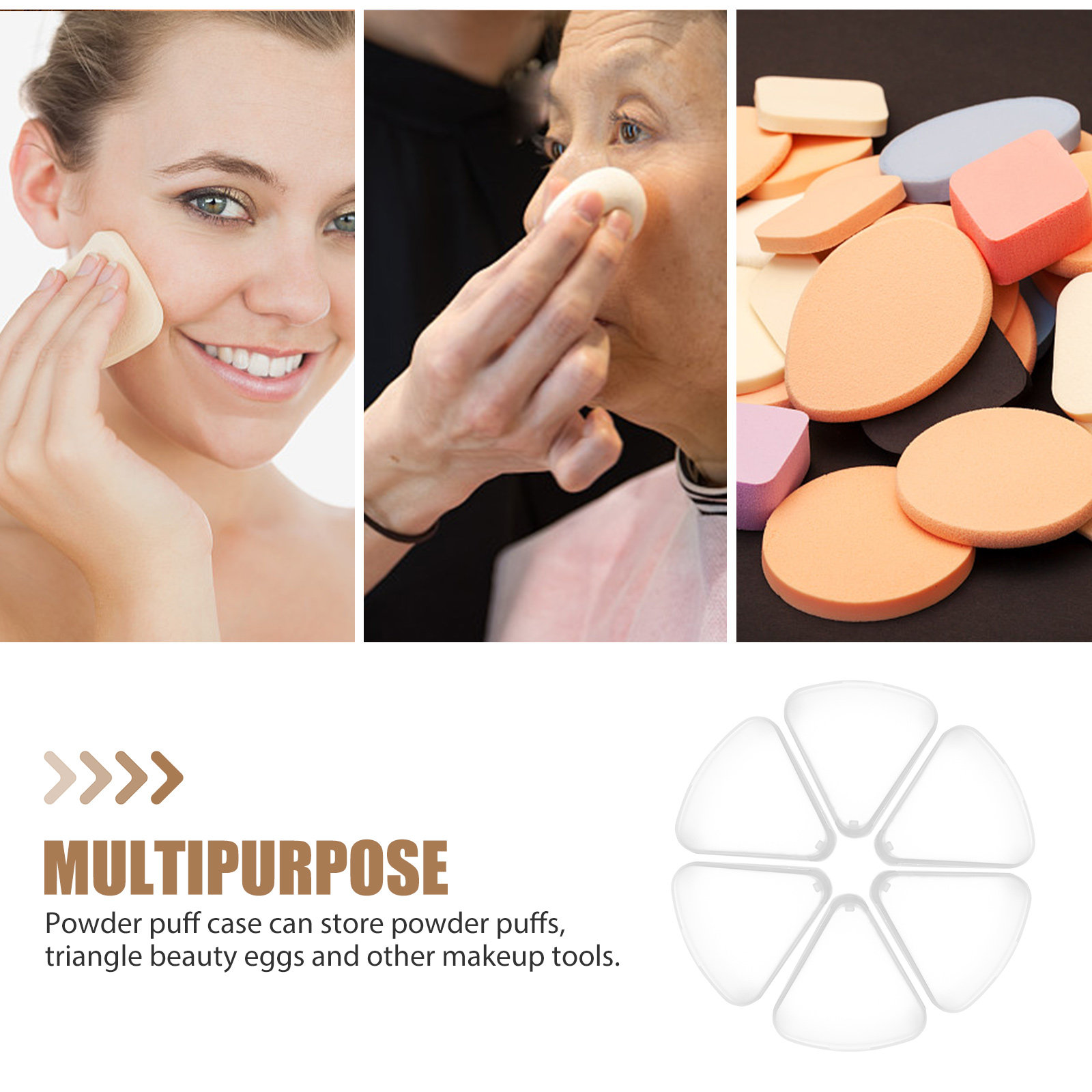 6 szt. Trójkątne etui na puder – Beauty Makeup Organizer recenzja i cena