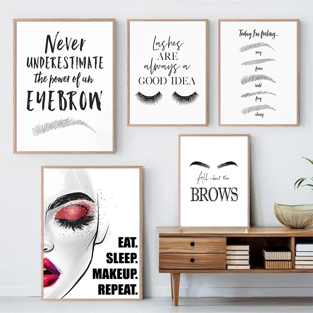 Moda makijaż obraz na płótnie  – Makeup Is Beauty Quotes recenzja i cena
