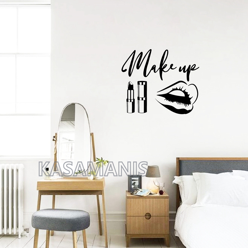 Makijaż Cytat Naklejki ścienne – Makeup Is Beauty Quotes recenzja i cena